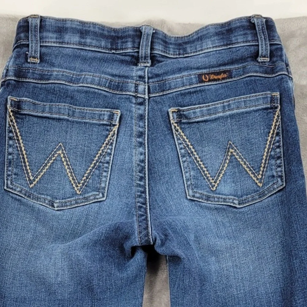 Wrangler Ultimate Riding Jean Willow Womens 28x34 Blue Bootcut Stretch Denim - Picture 4 of 12